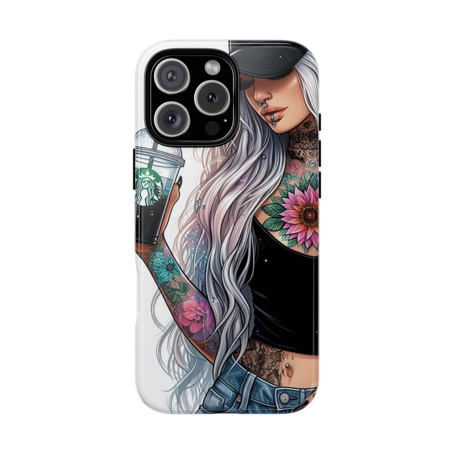 Tattooed Coffee Queen – Edgy Urban Aesthetic Mobile Cover