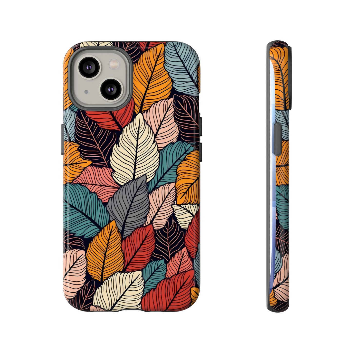 Colorful Abstract Leaves Pattern Design