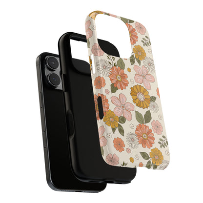 Retro Floral Phone Case - Vintage Aesthetic for iPhone, Samsung & Google Pixel