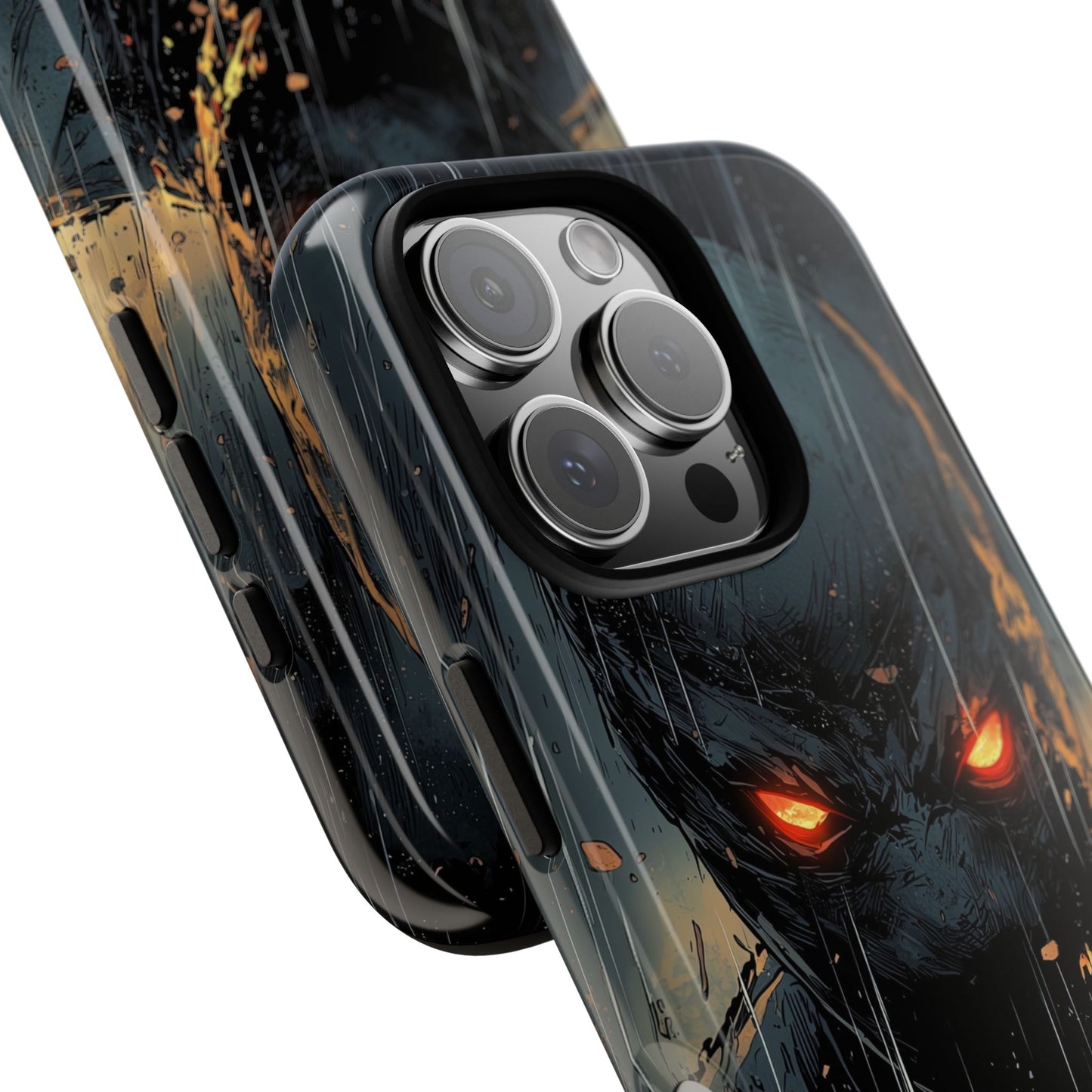 Shadowblade Vengeance | Dark Comic Assassin in the Rain Phone Case for iPhone, Samsung & Pixel