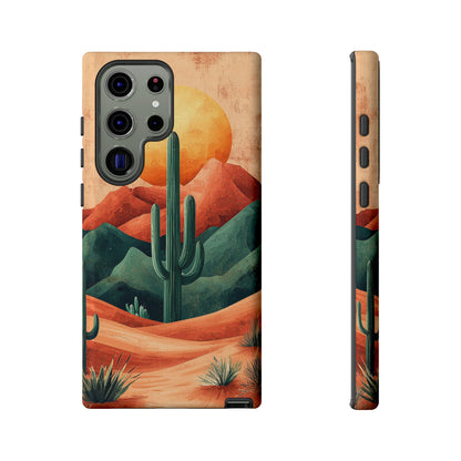 Sunset Cactus Dreams Boho Phone Case for iPhone, Pixel & Samsung
