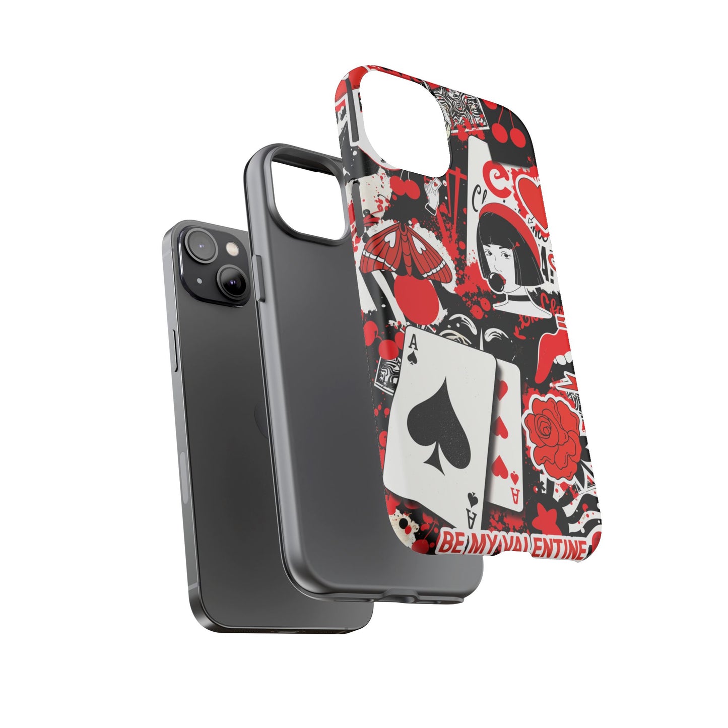 Bold Red & Black Ace Card Phone Case