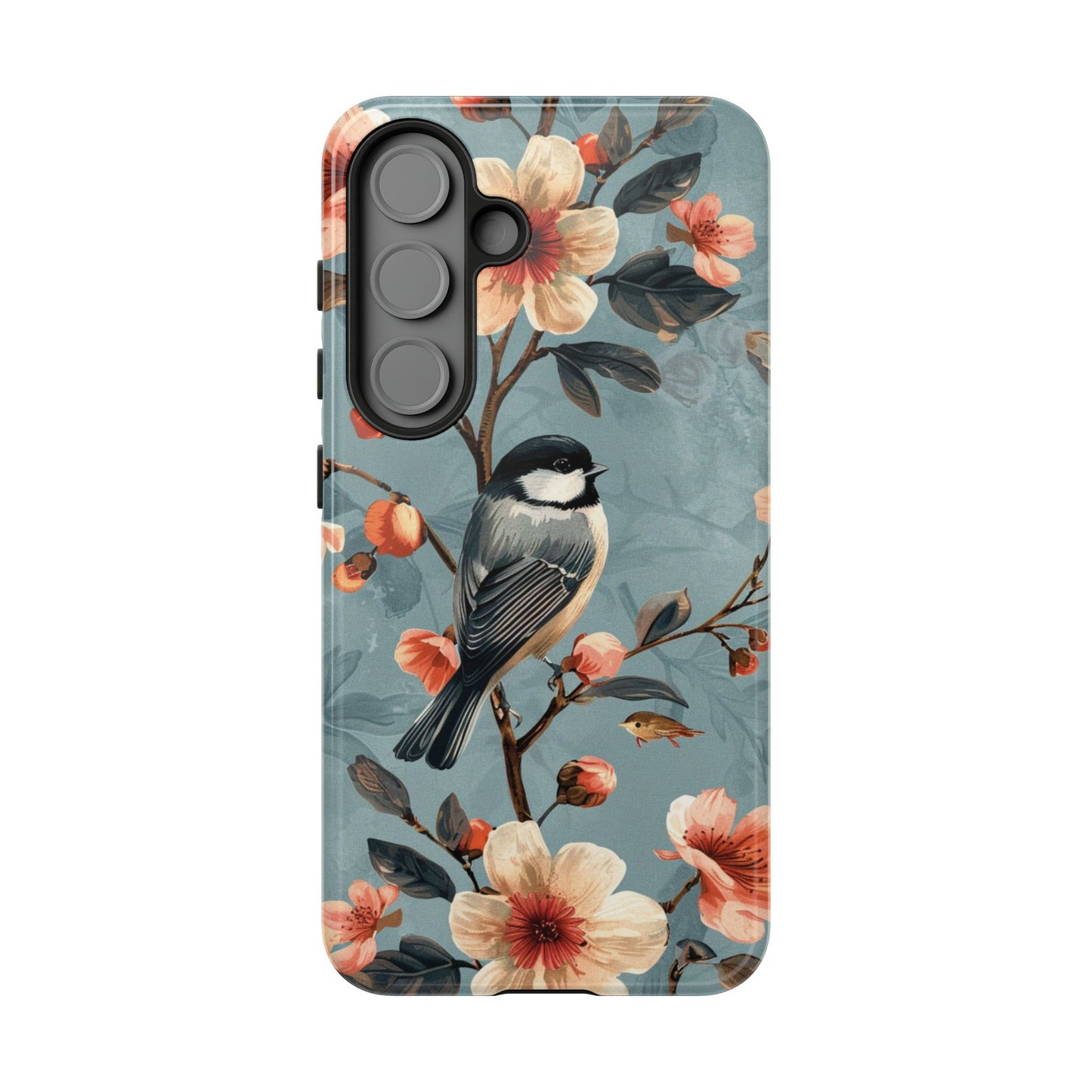 Floral Bird Phone Case - Elegant Nature-Inspired Cover for iPhone, Samsung & Google Pixel