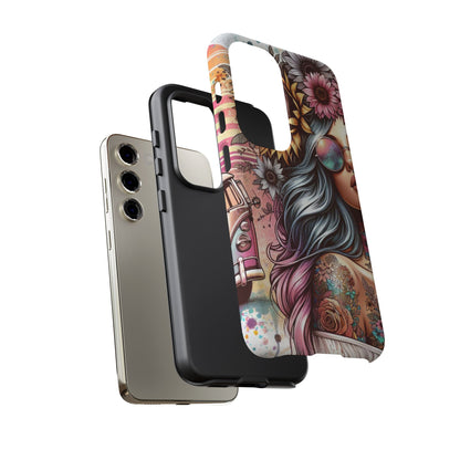 Retro Boho Wanderer – Sunflower Hippie Van Mobile Cover