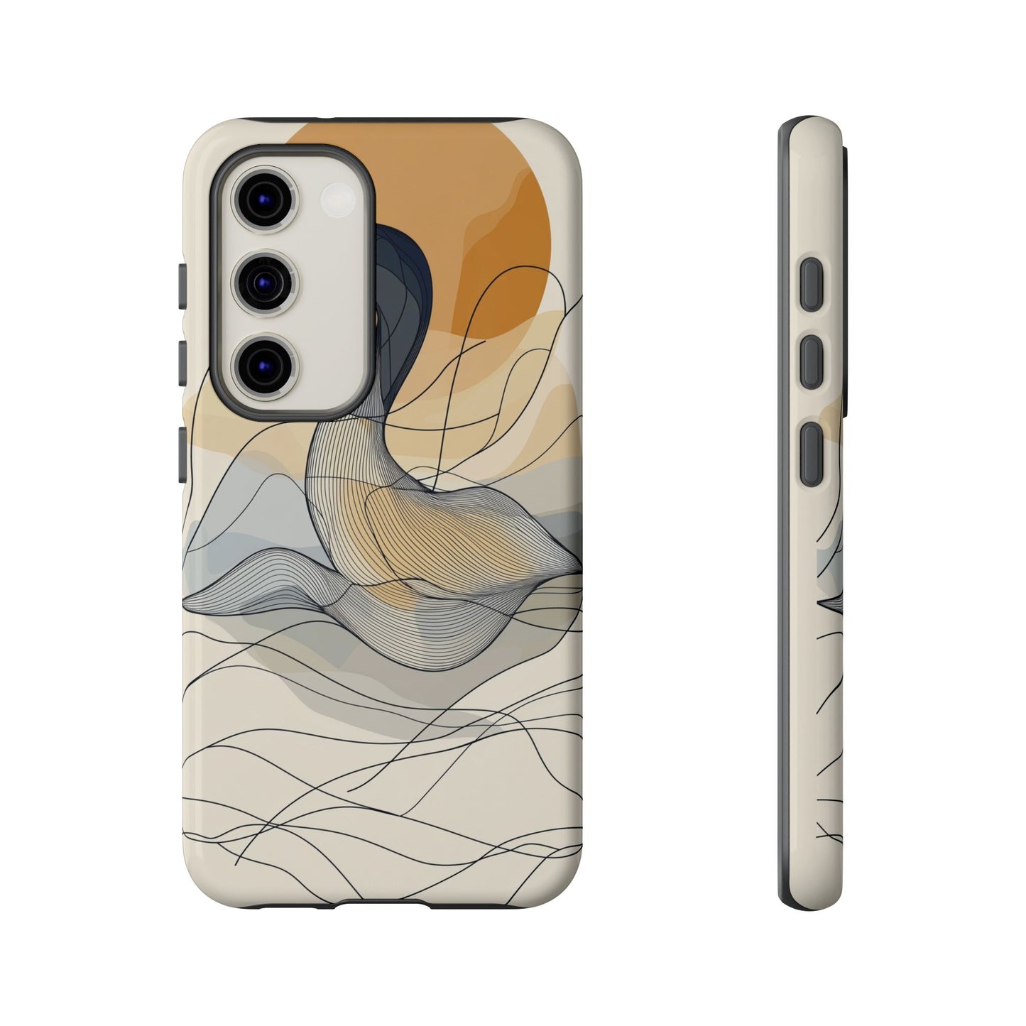 Serenity in Motion: The Abstract Swan Phone Case for iPhone, Samsung & Pixel