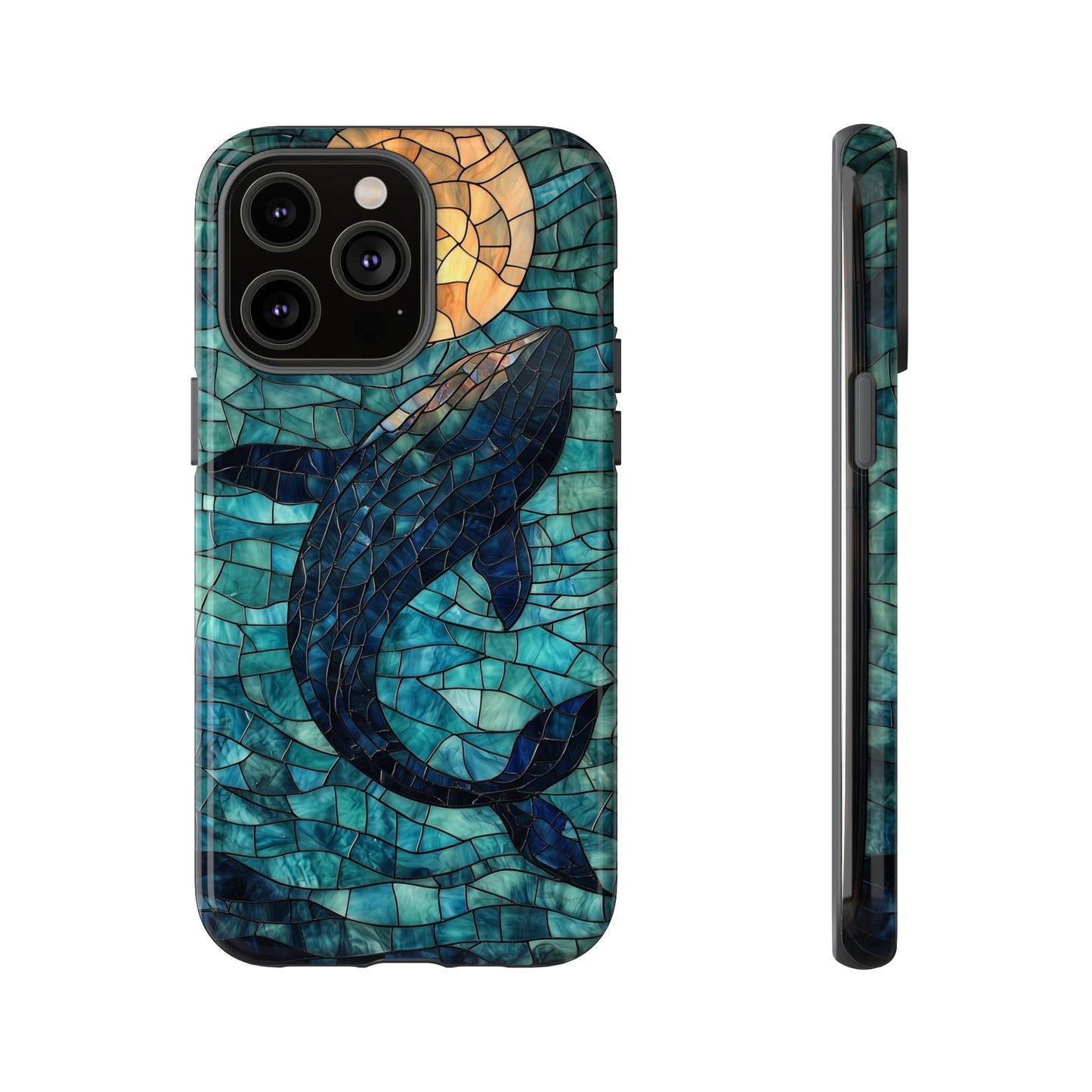 Ocean Dream – Mosaic Glass Whale Phone Case for iPhone, Samsung & Pixel