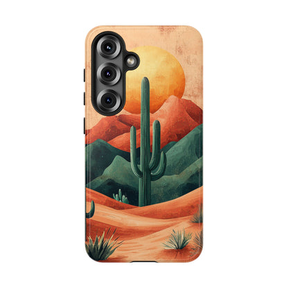 Sunset Cactus Dreams Boho Phone Case for iPhone, Pixel & Samsung