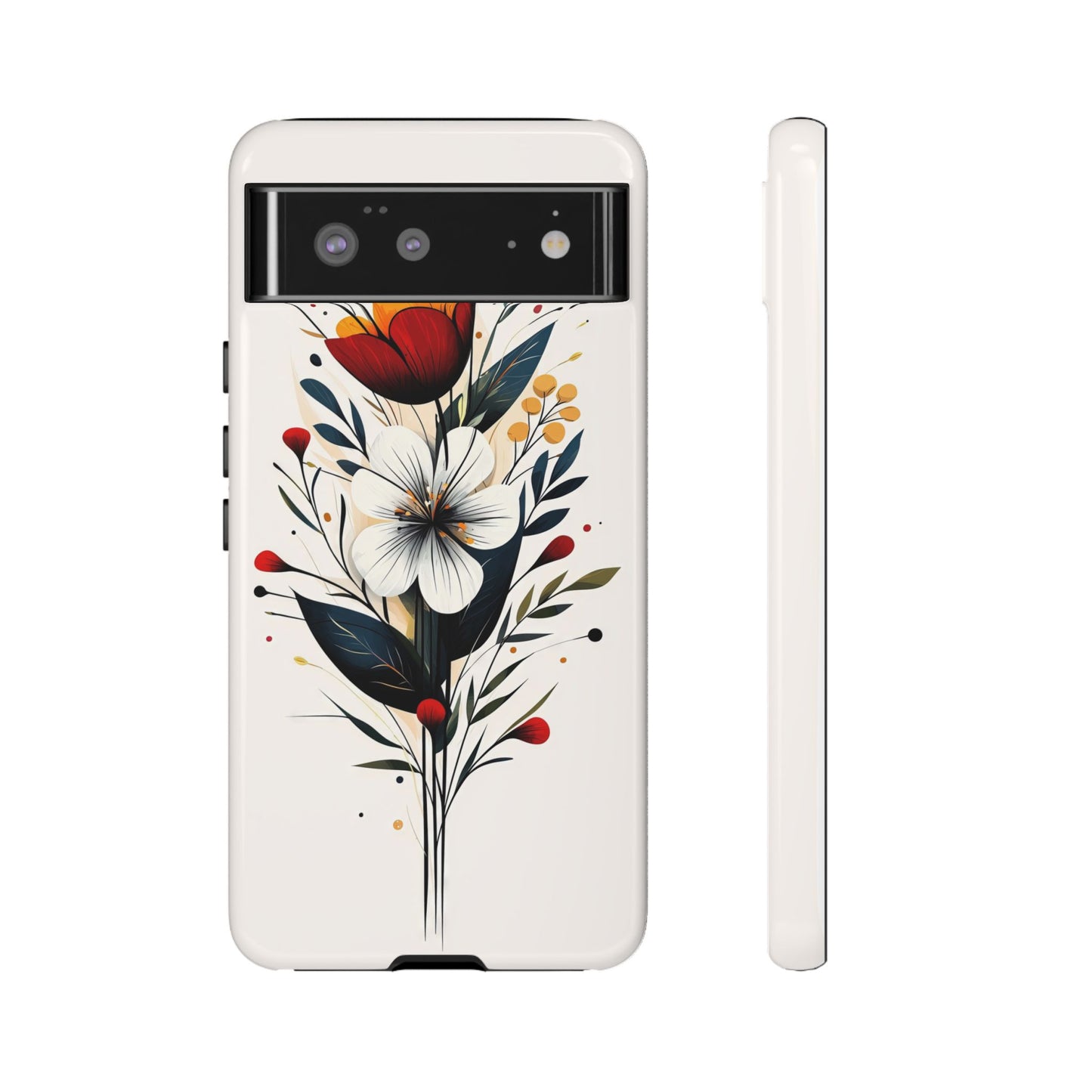 Wild Bloom – Minimal Floral Phone Case for iPhone, Pixel & Samsu