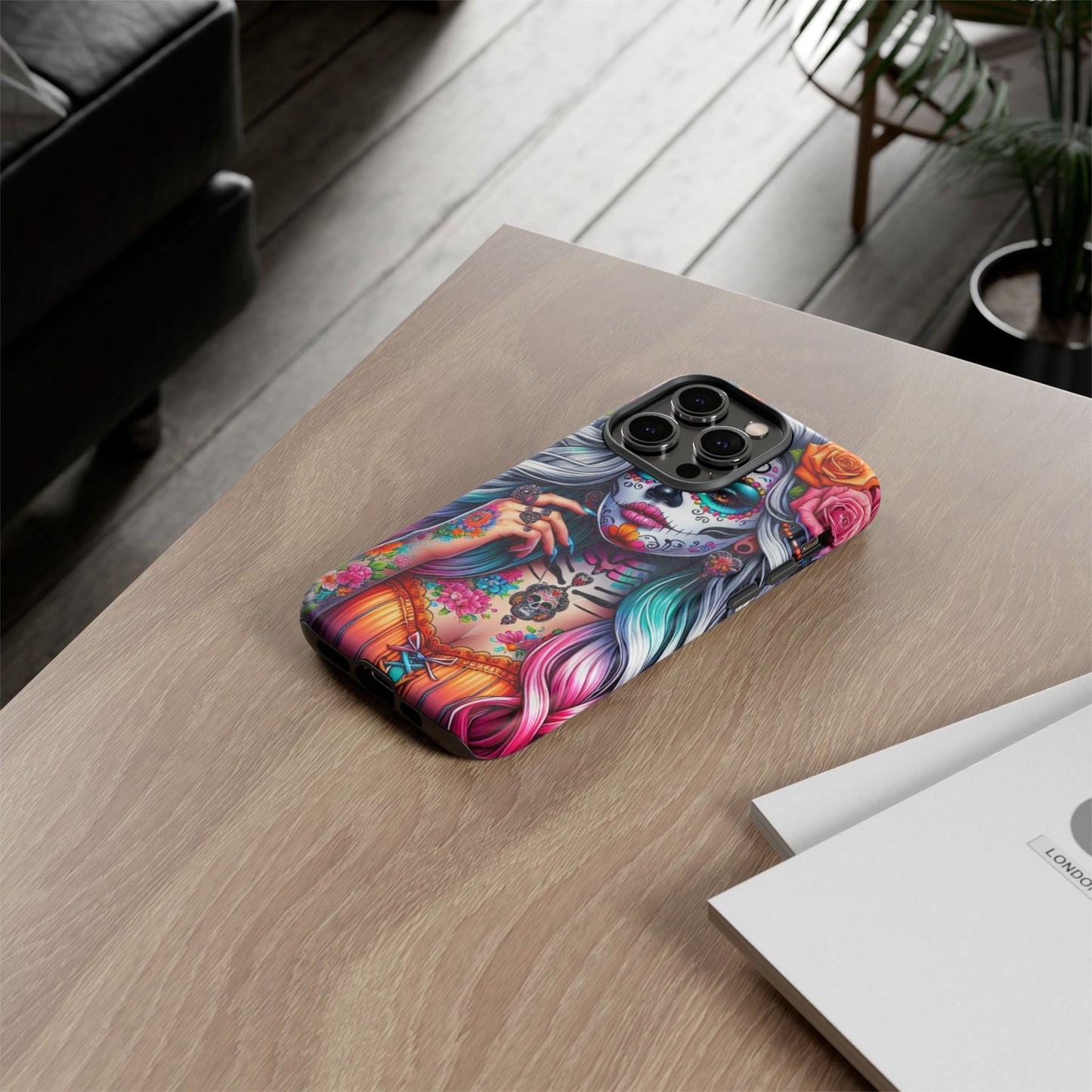 Sugar Skull Goddess – Día de los Muertos Floral Queen Mobile Cover