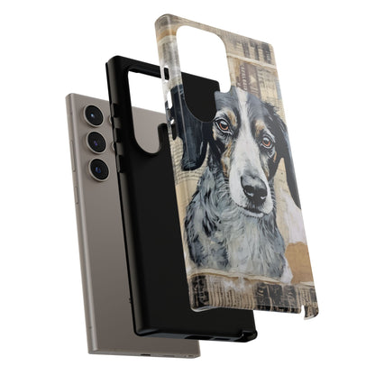 Rustic Dog Portrait – Vintage Collage Style
