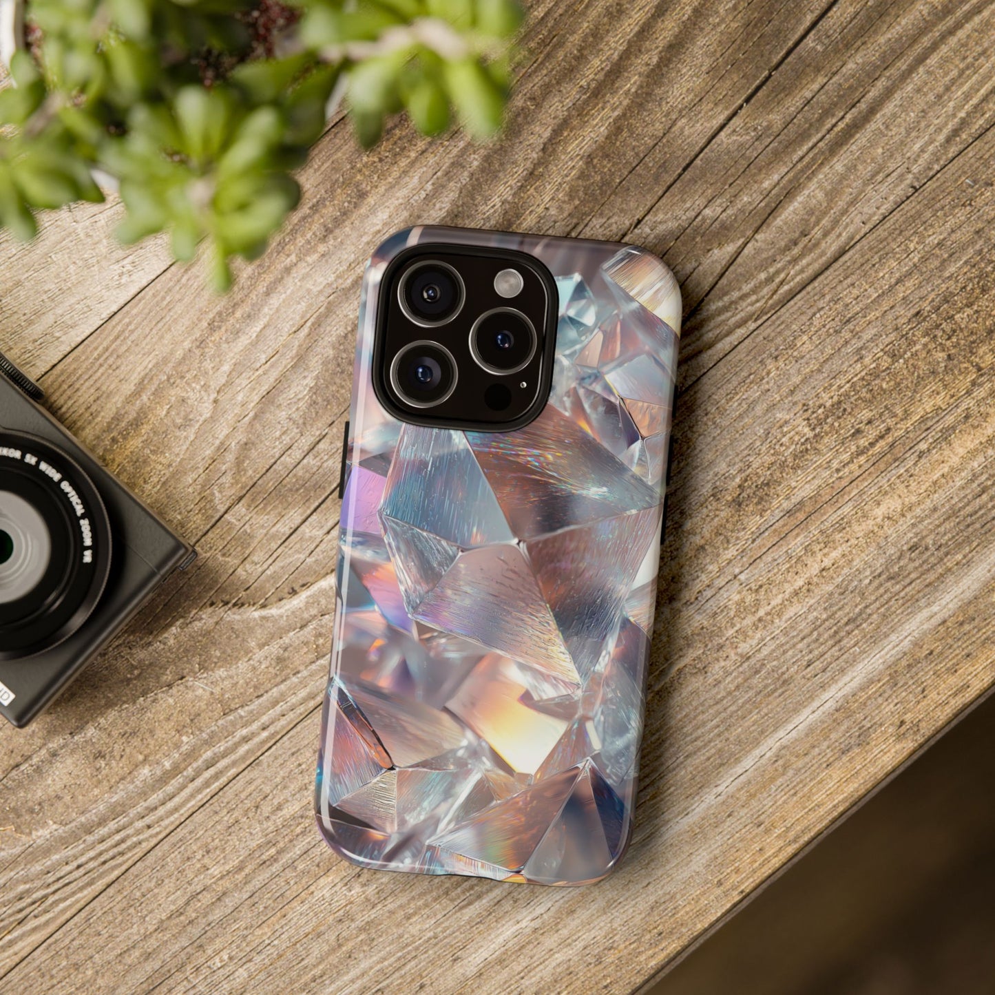 Iridescent Crystal Matching Couple Phone Case – Shimmer & Shine for iPhone, Samsung & Google Pixel