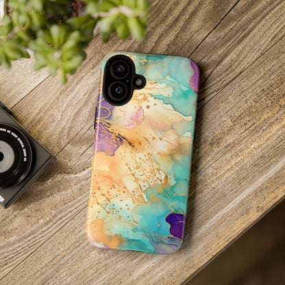 Golden Aura Abstract Watercolor Mobile Case