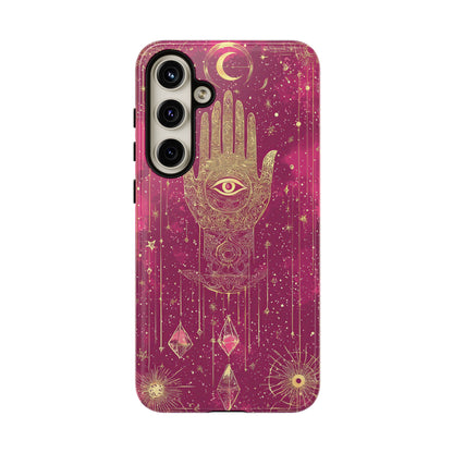 Cosmic Hamsa Boho Phone Case for iPhone, Pixel & Samsung