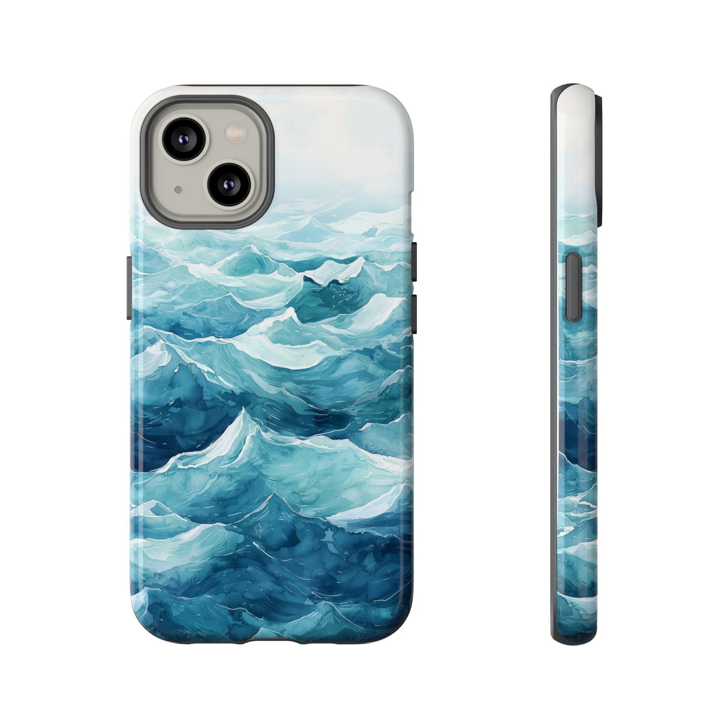 Aqua Drift Watercolor Phone Case for iPhone, google Pixel & Samsung