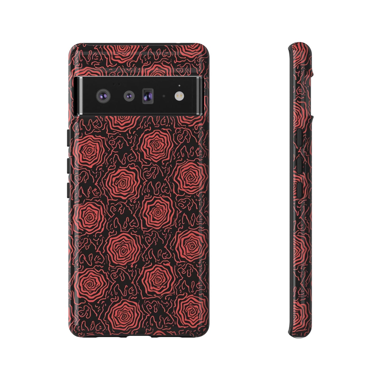 Red roses abstract geometric seamless pattern design