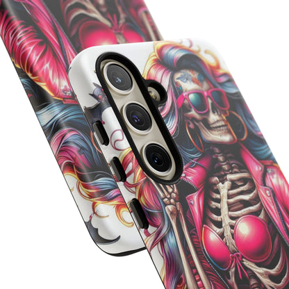 Neon Bones – Retro Skeleton & Vibrant Punk Aesthetic Mobile Cover