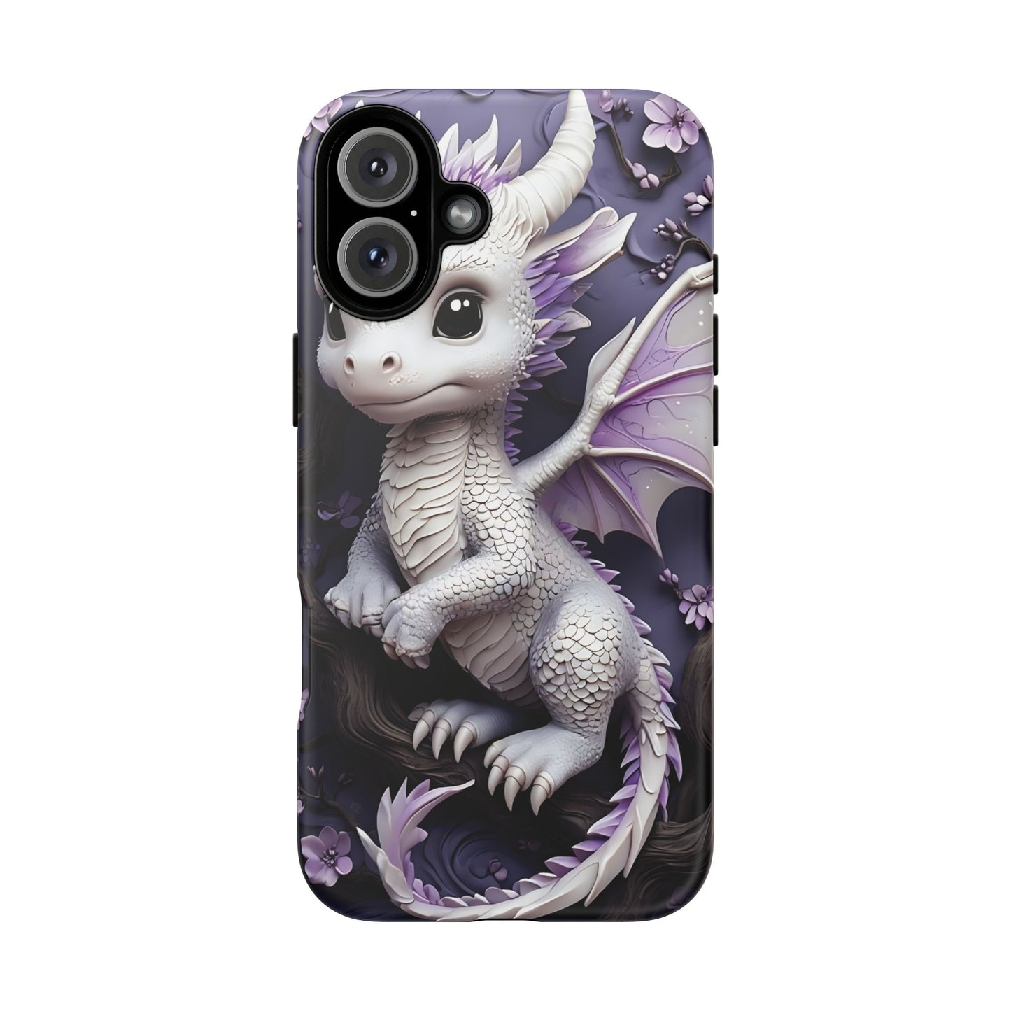 Charming Young Dragon on a Branch Phone Case Design