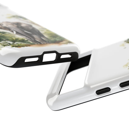 Serene Jungle Elephant Mobile Cover – Watercolor Wildlife Design