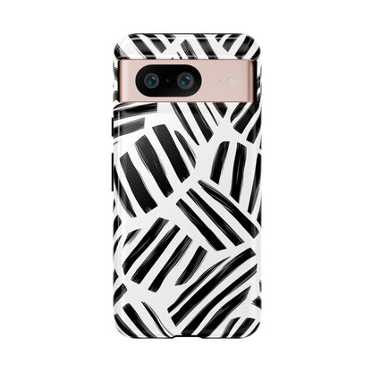 Sleek Noir Striped Phone Case for iPhone, google Pixel & Samsung