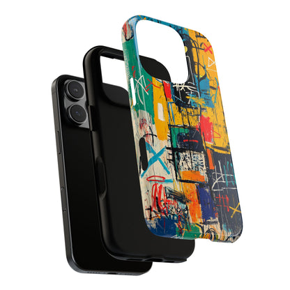 Basquiat Phone Case – Urban Street Art Design - iPhone, Samsung & Google Pixel Cover - Artistic Painting Case,  Art Lover Gift