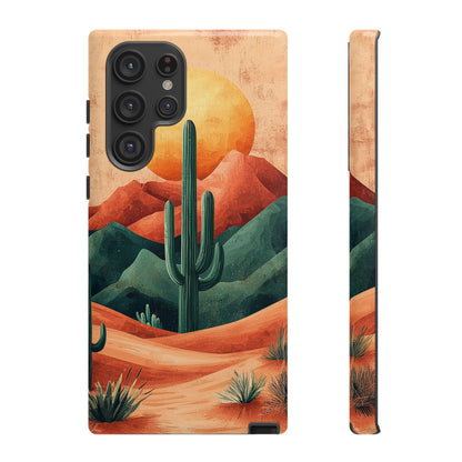 Sunset Cactus Dreams Boho Phone Case for iPhone, Pixel & Samsung