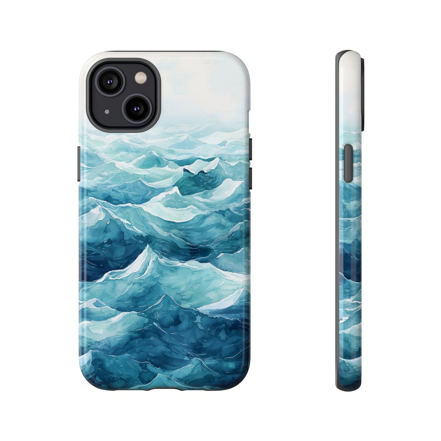 Aqua Drift Watercolor Phone Case for iPhone, google Pixel & Samsung