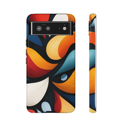 Petal Drift – Modern Abstract Leaf Pattern Phone Case for iPhone, Samsung & Pixel