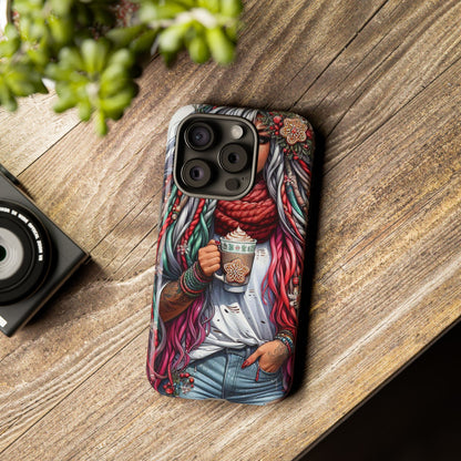 Boho Winter Queen – Cozy Dreads & Holiday Vibes Mobile Cover