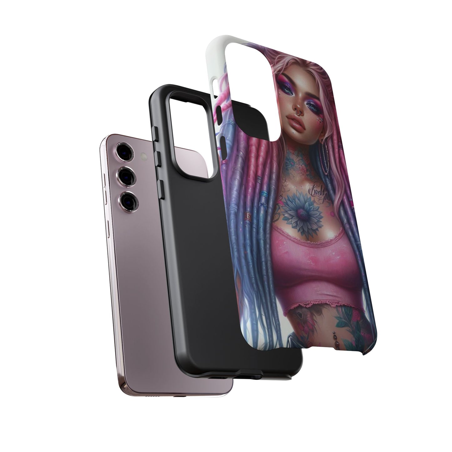 Boho Dream – Vibrant Dreadlocks & Floral Ink Mobile Cover
