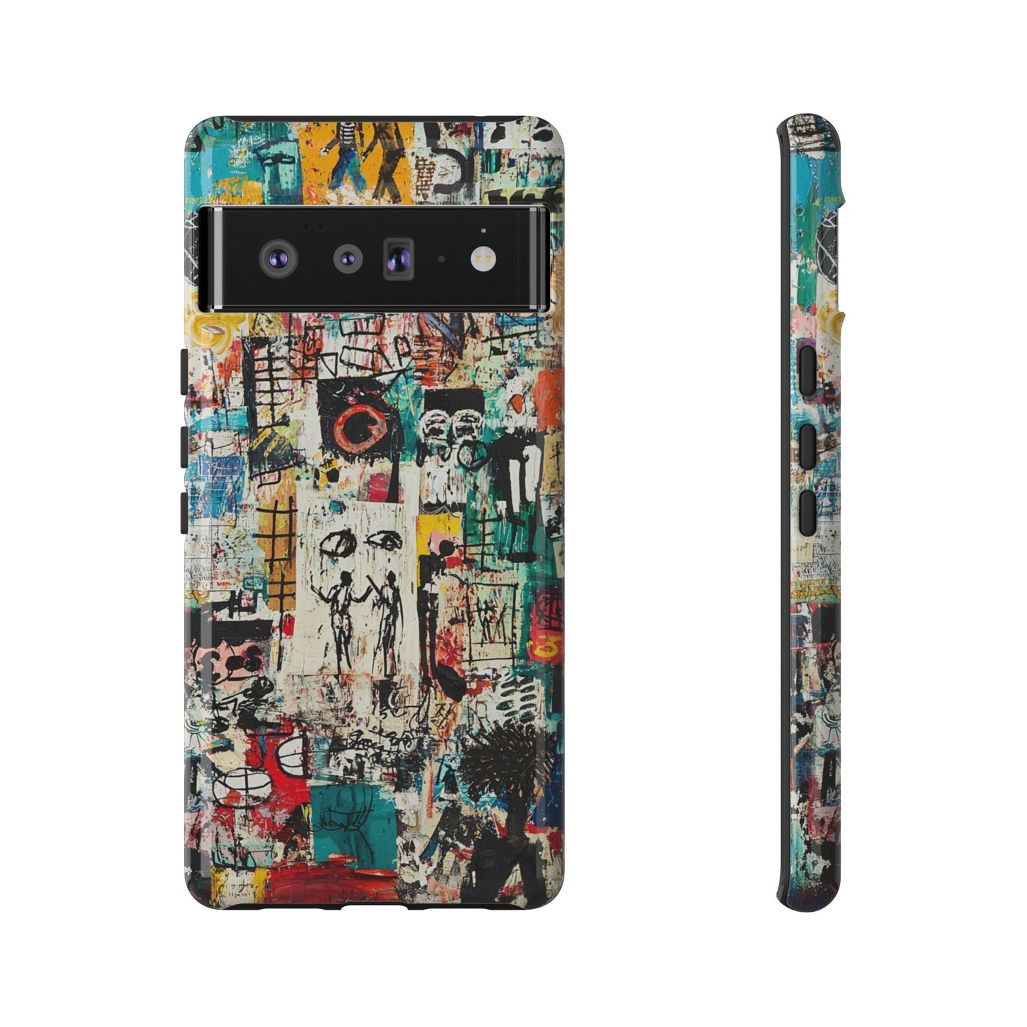 Basquiat Phone Cover – Artistic Modern Graffiti Style - iPhone, Samsung & Google Pixel Cover - Artistic Painting Case,  Art Lover Gift