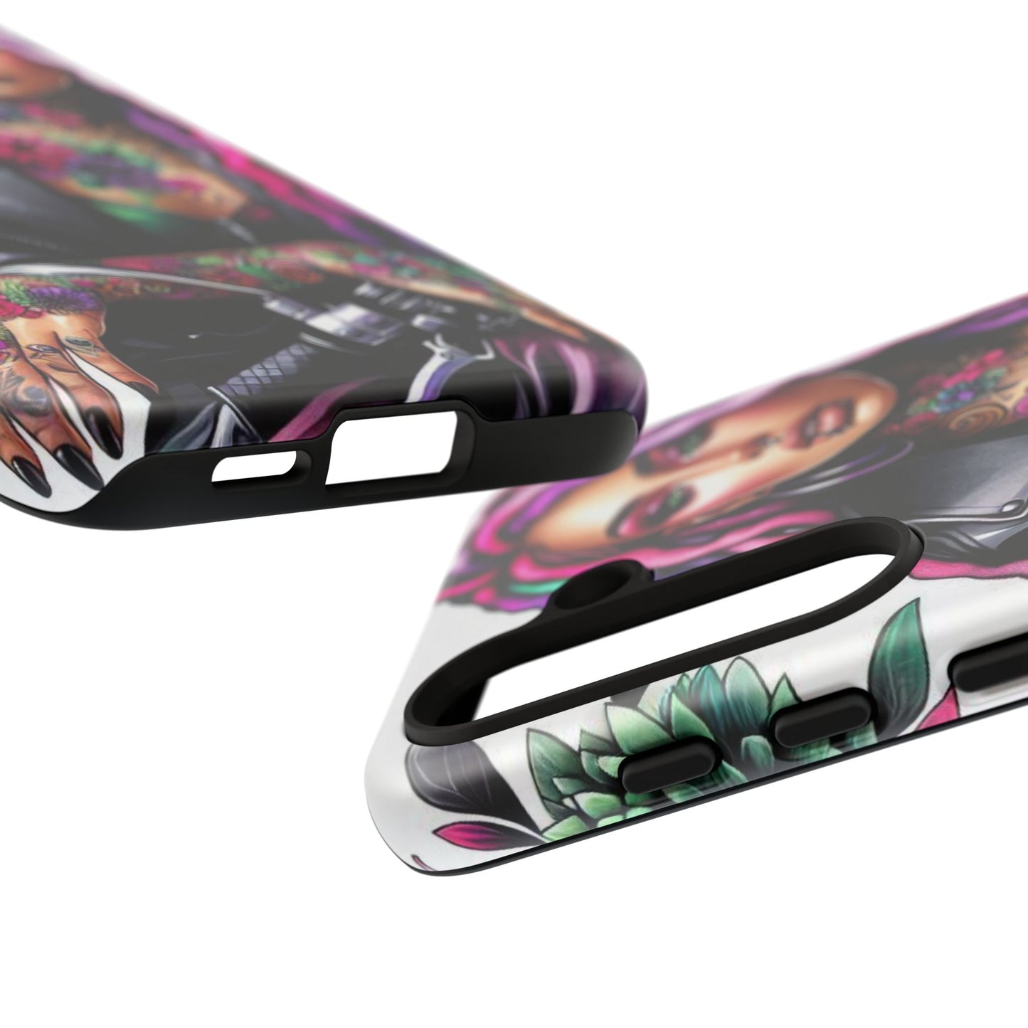 Neon Rebel – Vibrant Biker Queen Mobile Cover