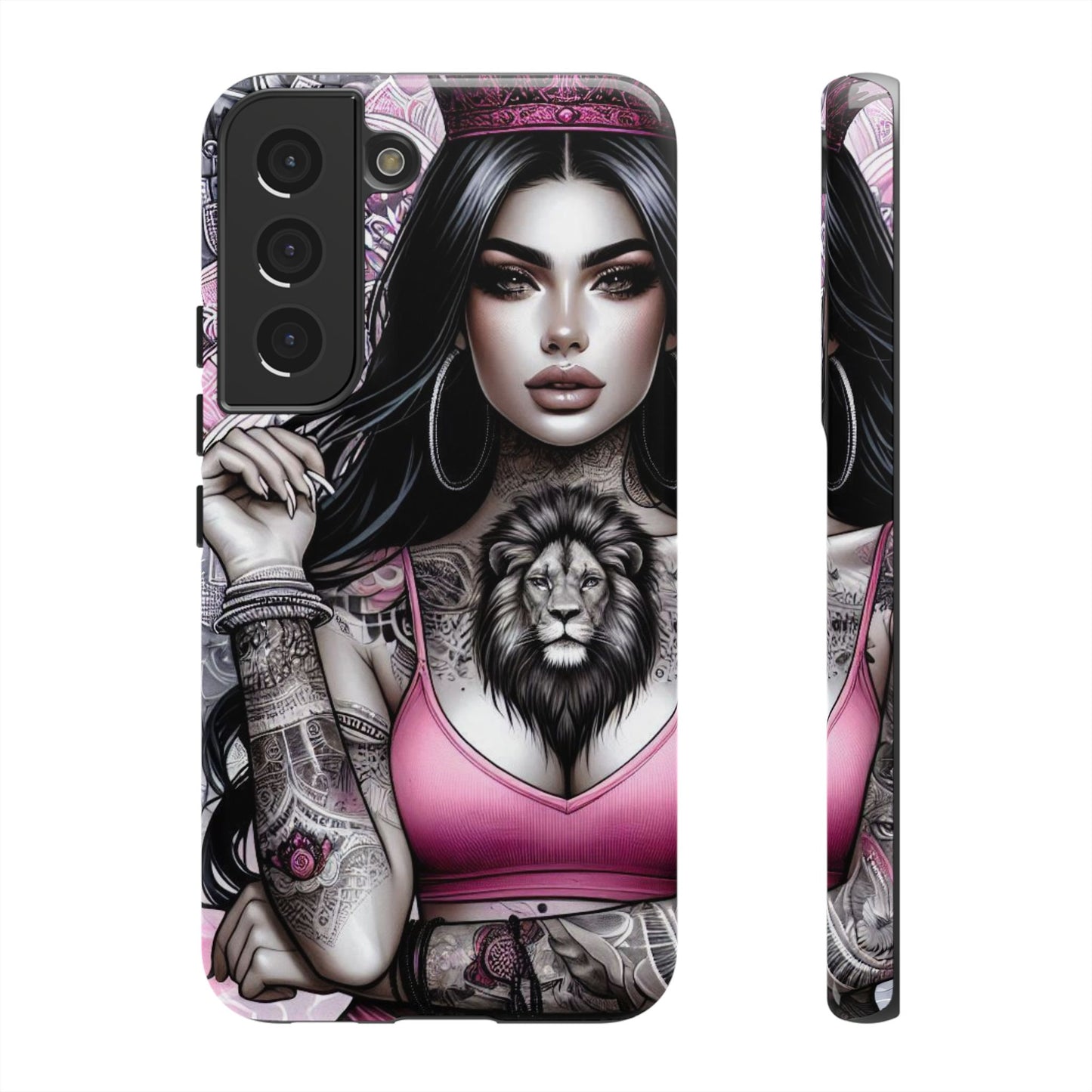 Queen of the Jungle – Regal Tattooed Goddess Mobile Cover