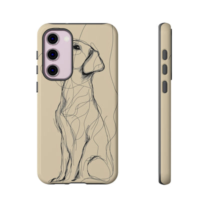 Loyal Lines: Abstract Dog Sketch Phone Case for iPhone, Samsung & Pixel