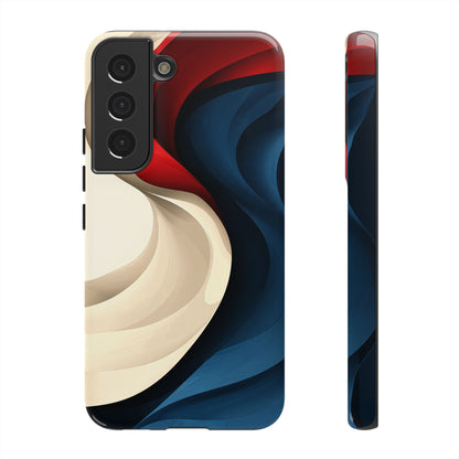 Crimson Current – Flowing Abstract Wave Phone Case for iPhone, Samsung & Pixel