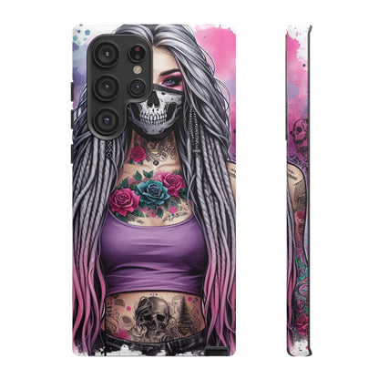 Shadow Rebel – Gothic Dreadlocks & Skull Mask Mobile Cover