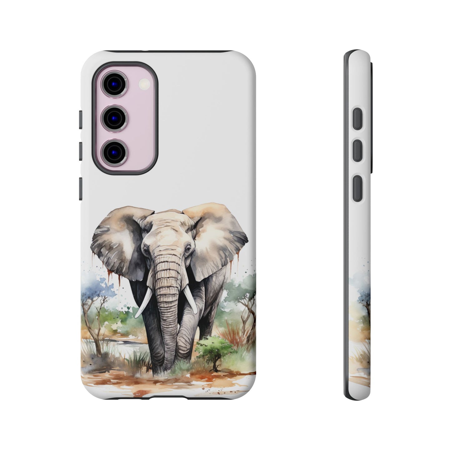 Safari Watercolor Elephant Mobile Cover – Artistic Wildlife Design