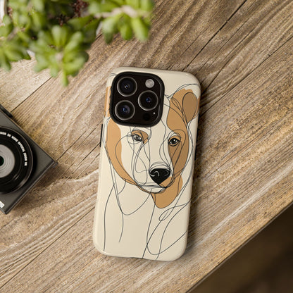 Soul of the Wild: Minimal Bear Portrait Phone Case for iPhone, Samsung & Pixel