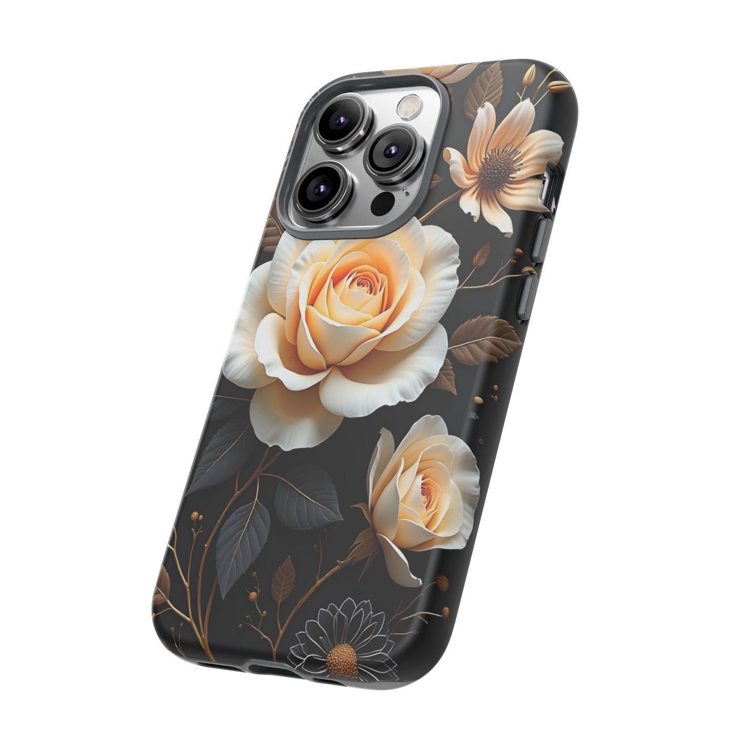 Elegant 3D Floral Design, Botanical Phone Case design for Iphone.