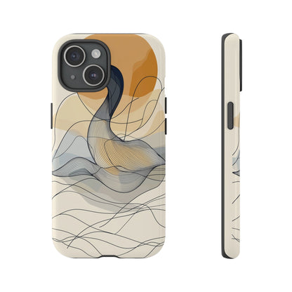 Serenity in Motion: The Abstract Swan Phone Case for iPhone, Samsung & Pixel