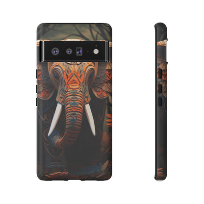 Elegant Artistic Elephant Mobile Cover – Intricate Paper-Cut Design