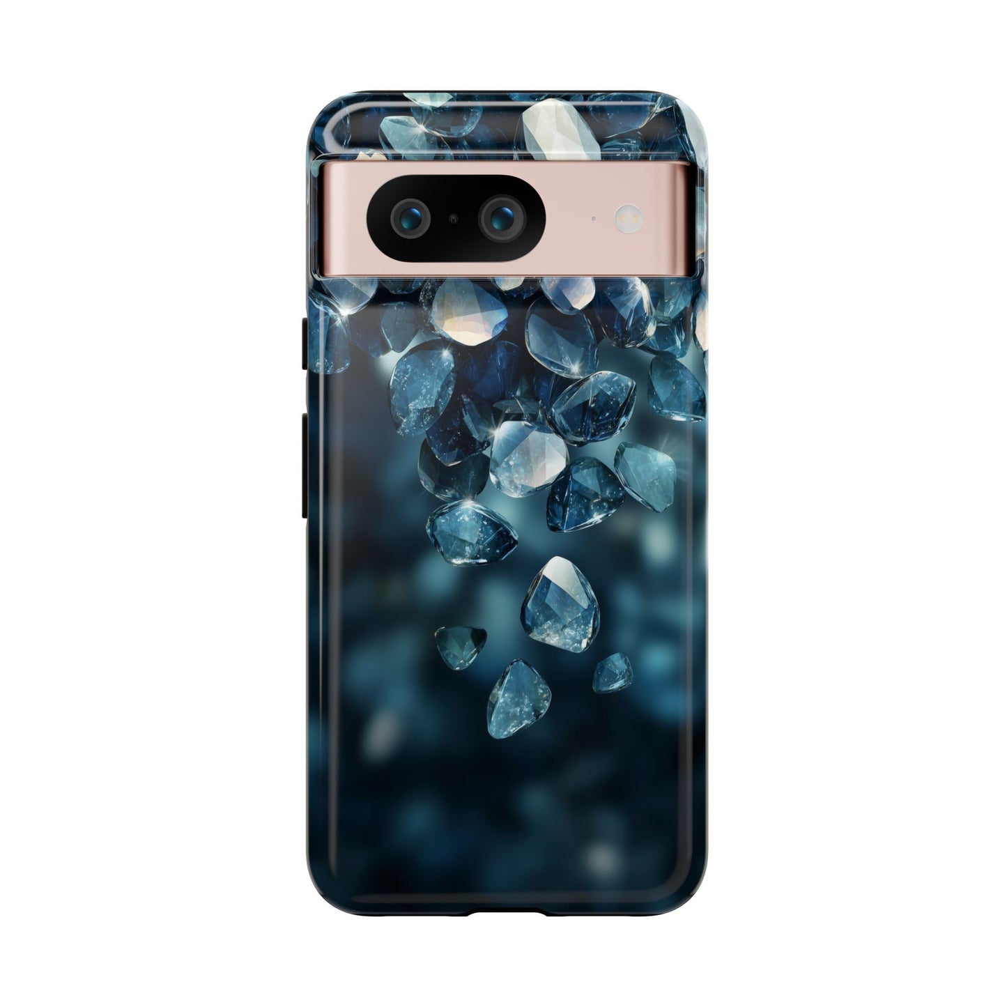 Blue Crystal Aesthetic Phone Case for iPhone, Google Pixel, Samsung