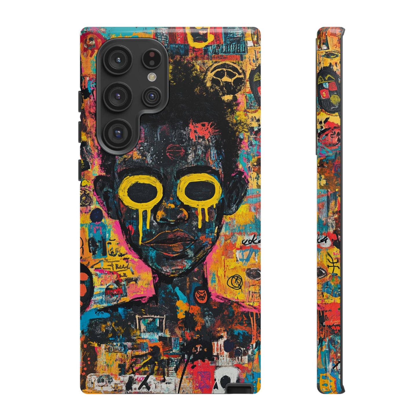 Basquiat Artwork Phone Case – Unique Graffiti Design– iPhone, Samsung & Google Pixel Cover - Artistic Painting Case, Art Lover Gift