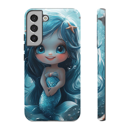 Bubble Bliss - Cute Chibi Mermaid Ocean Phone Case for iPhone, Samsung & Pixel