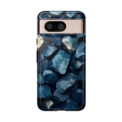Mystic  Blue Crystals Print Phone Case for iPhone, Google Pixel, Samsung