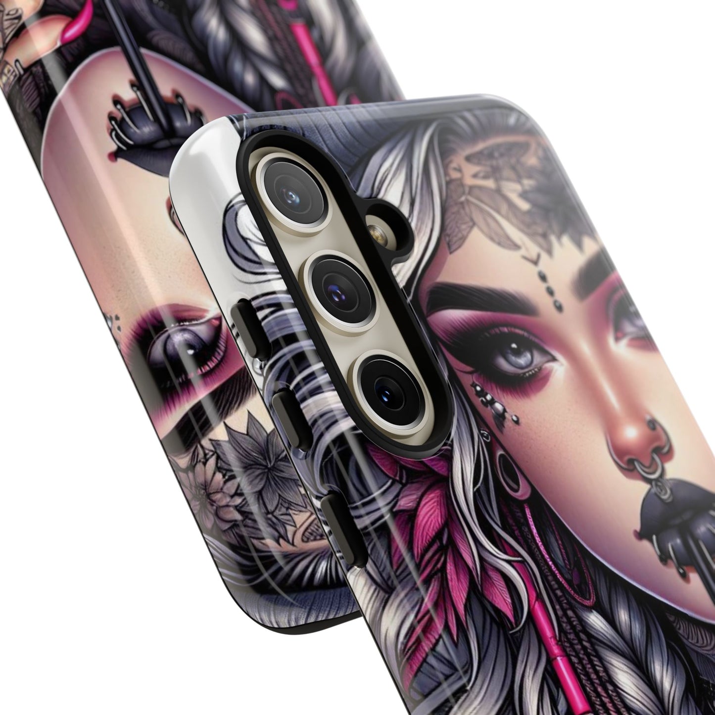 Icy Rebel – Silver Dreads & Edgy Street Chic Mobile Cover
