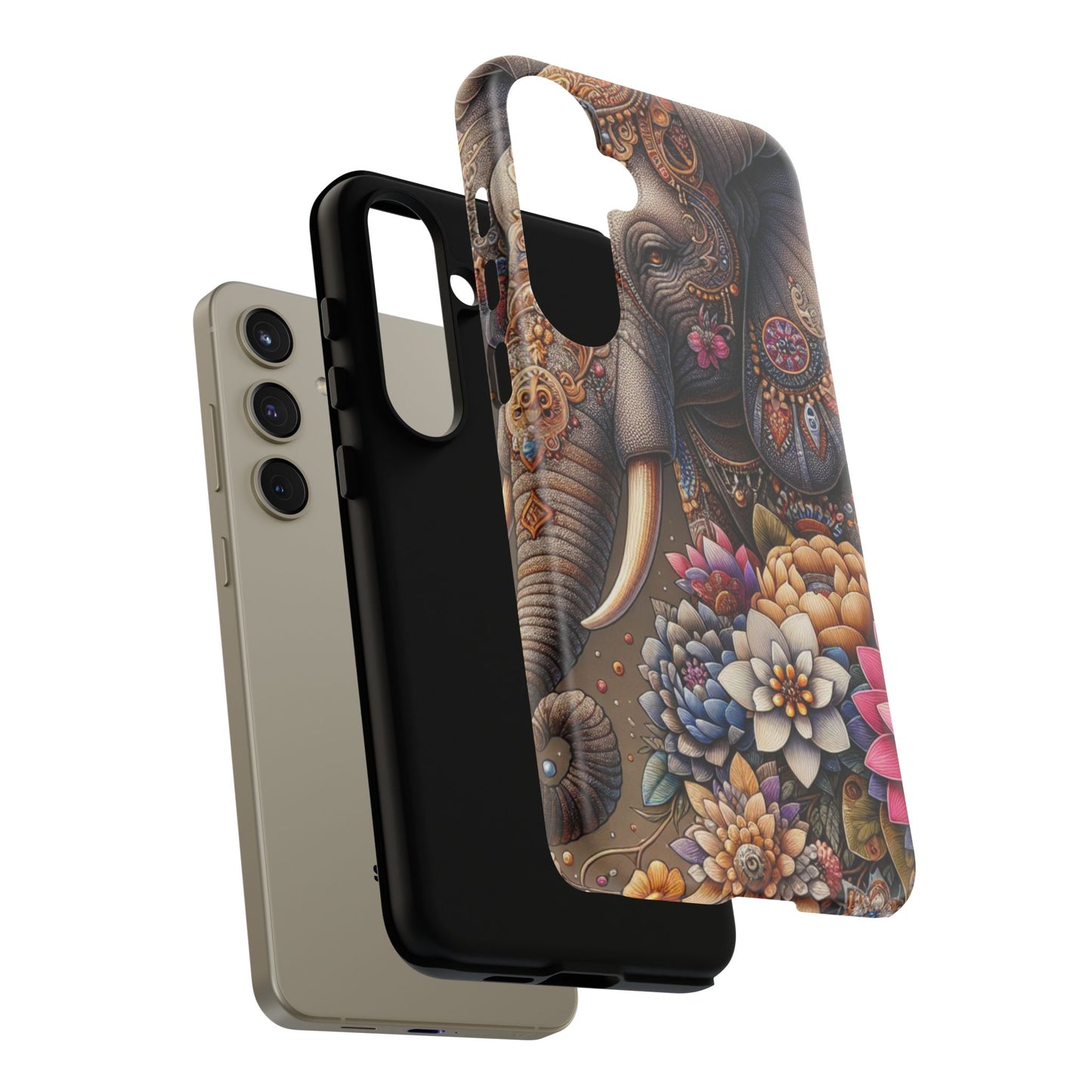 Royal Ornate Elephant Mobile Cover – Luxurious Bohemian Art