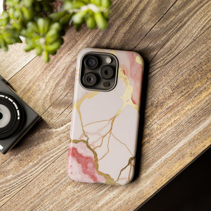 Beautiful Pink Minimal Marble Case Design