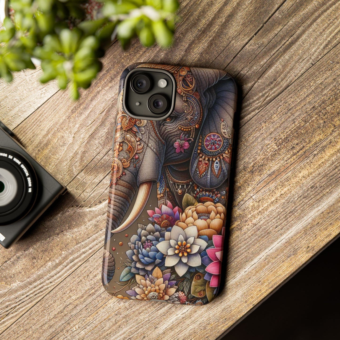 Royal Ornate Elephant Mobile Cover – Luxurious Bohemian Art