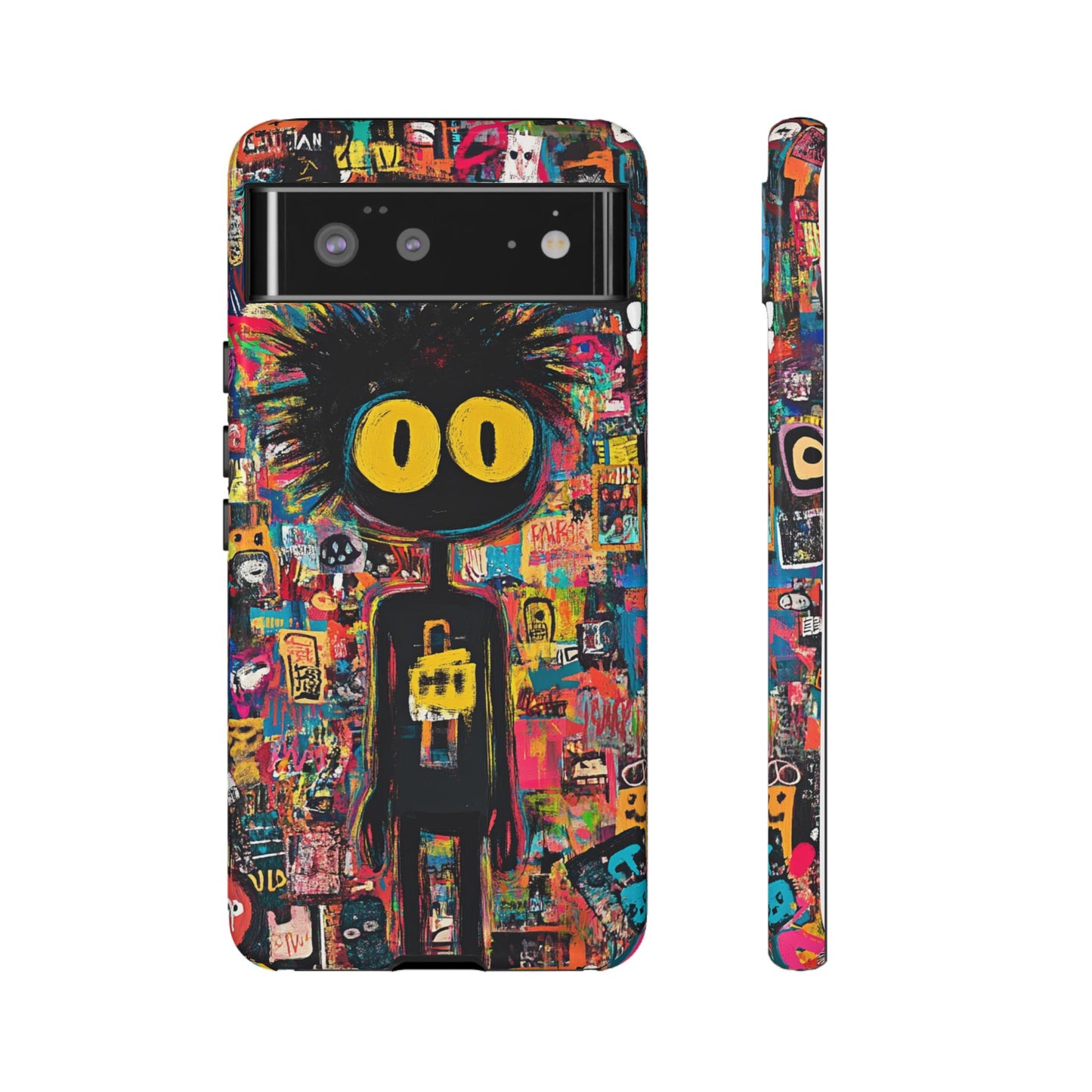 Urban Art iPhone Case – Basquiat Graffiti Style Cover - iPhone, Samsung & Google Pixel Cover - Artistic Painting Case,  Art Lover Gift