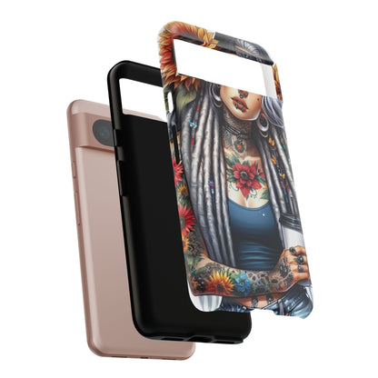 Sunflower Queen – Boho Rebel Tattoo Mobile Cover